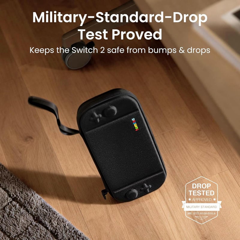 Tomtoc Slim Carrying Case for Nintendo Switch 2 Model 2025, Odorless Felt Protective Hard Shell with 12 Game Card Slots, Portable Travel Storage Case with Original Patent and Military Grade Protection - Image 4